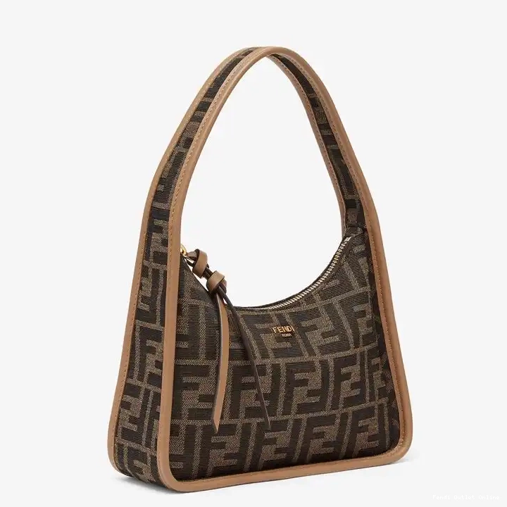 Affordable Bag Fendi Mini In Fabric Brown Motif FF Fendessence 0704